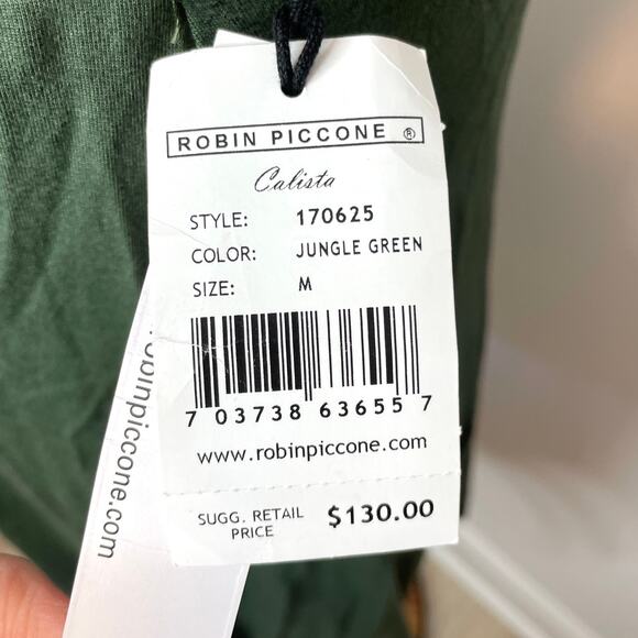 Robin Piccone Calista Gold Hardware Cover Up Dress Jungle Green Medium New - Picture 11 of 12